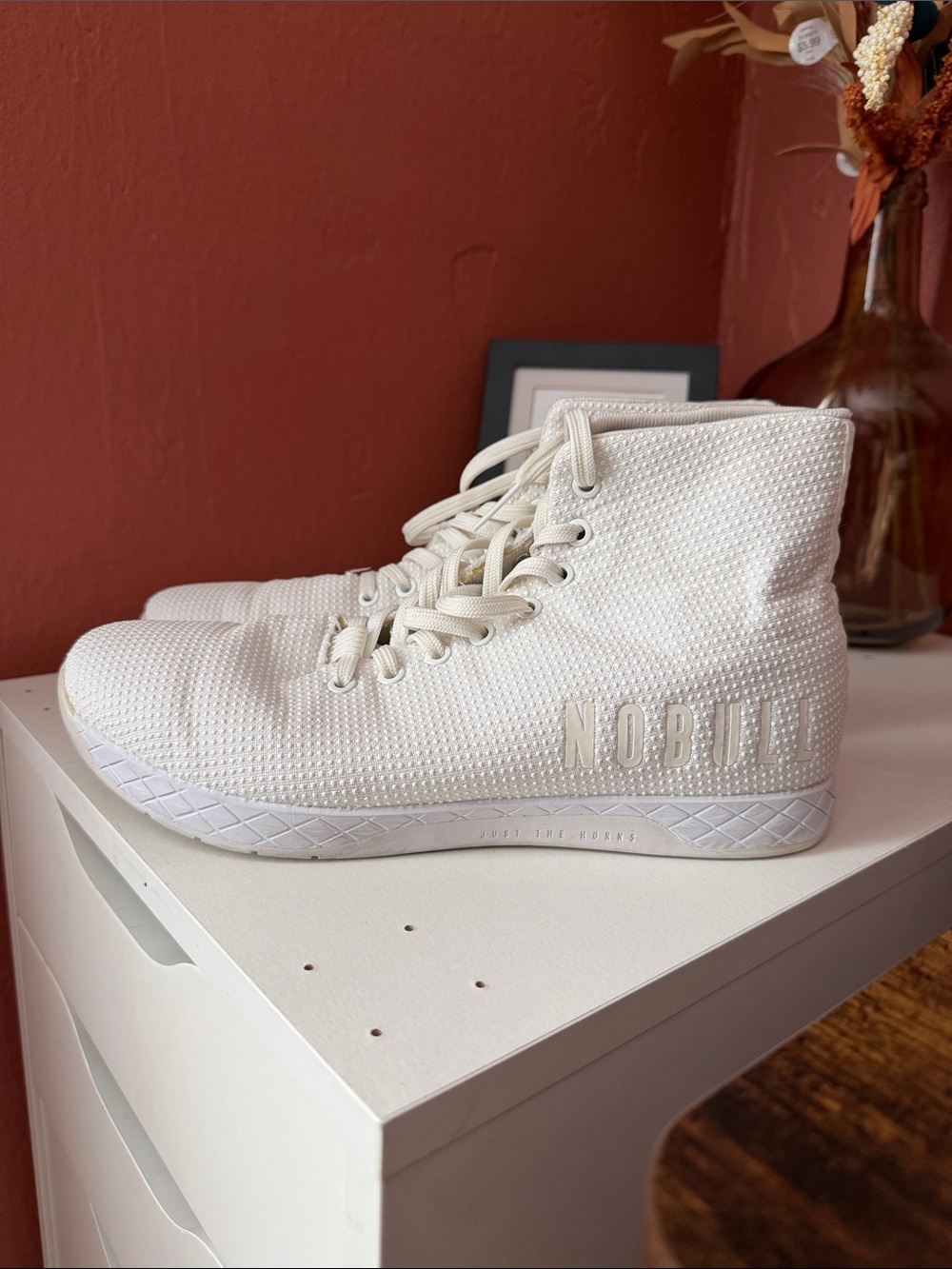 NOBULL Cream Knit High-Top Sneakers